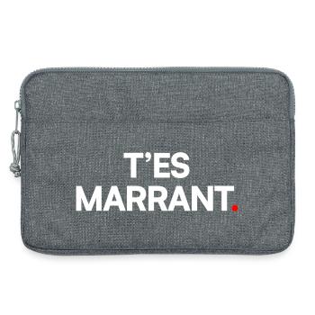 T’es marrant - Sacoche pour ordinateur portable 13 pouces - gris chiné - Devant
