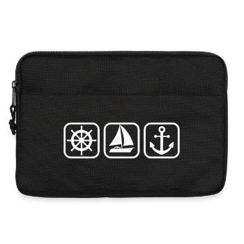 Sailor Boater Captain Sailboat Anchor Sailing - Laptop bag 13" - black - Front