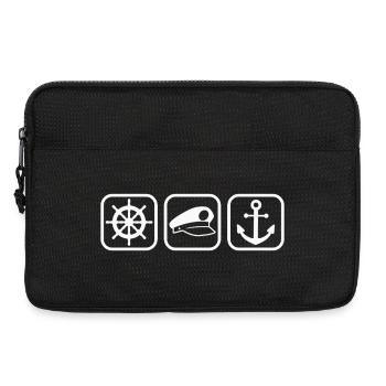 Plaisancier Capitaine Bateau Ancre Marin - Sacoche pour ordinateur portable 13 pouces - noir - Devant