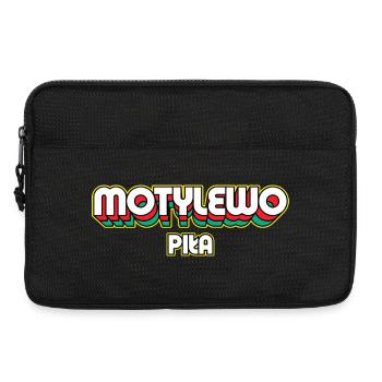 Butterfly Piła. Retro District Name - Laptop bag 13" - black - Front