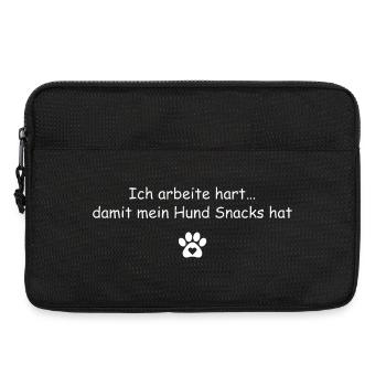 Hundemama Shirt Lustig Snacks für Hund - Laptoptasche 13" - Schwarz - Vorne