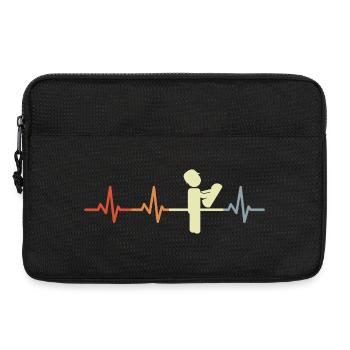 Retro Architekt Herzschlag - Laptoptasche 13" - Schwarz - Vorne