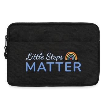 Little Steps Matter Regenbogen blau - Laptoptasche 13" - Schwarz - Vorne