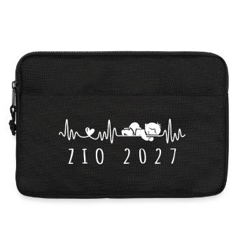 Zio 2027 Battito Cardiaco Annuncio Gravidanza - Sacoche pour ordinateur portable 13 pouces - noir - Devant