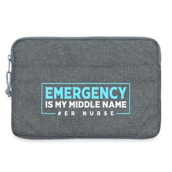 Ambulance infirmière d’urgence - Sacoche pour ordinateur portable 13 pouces - gris chiné - Devant