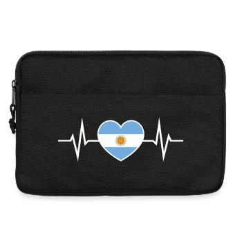 Argentina Heartbeat ECG Dear Argentina Fan - Laptop bag 13" - black - Front