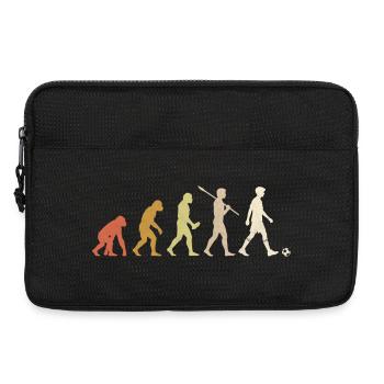 Football Evolution : Drôle de joueur de football - Sacoche pour ordinateur portable 13 pouces - noir - Devant