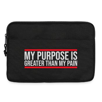 Mon but est plus grand que ma douleur, ce qui signifie le logo des guillemets - Sacoche pour ordinateur portable 13 pouces - noir - Devant