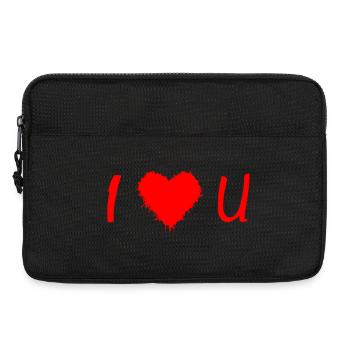 Love Graffiti Heart i LOVE YOU I Love You - Laptop bag 13" - black - Front