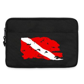 Drapeau Plongée Usé - Sacoche pour ordinateur portable 13 pouces - noir - Devant