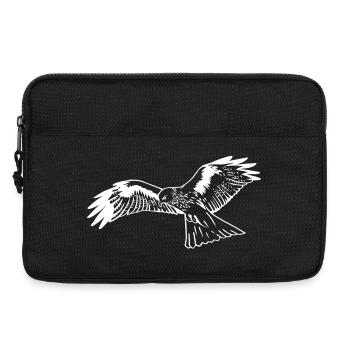Faucon en blanc - Sacoche pour ordinateur portable 13 pouces - noir - Devant