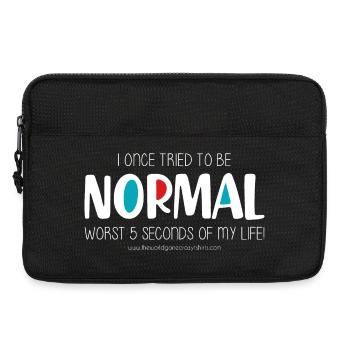 I once tried to be normal (dark) - Laptop bag 13" - black - Front