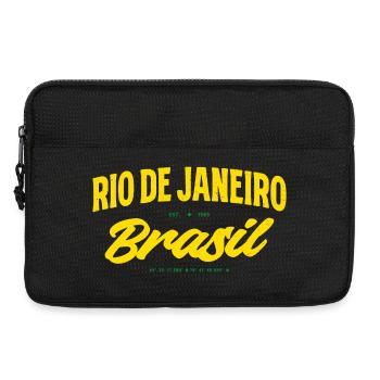 Rio de Janeiro Brésil Lettrage jaune - Sacoche pour ordinateur portable 13 pouces - noir - Devant