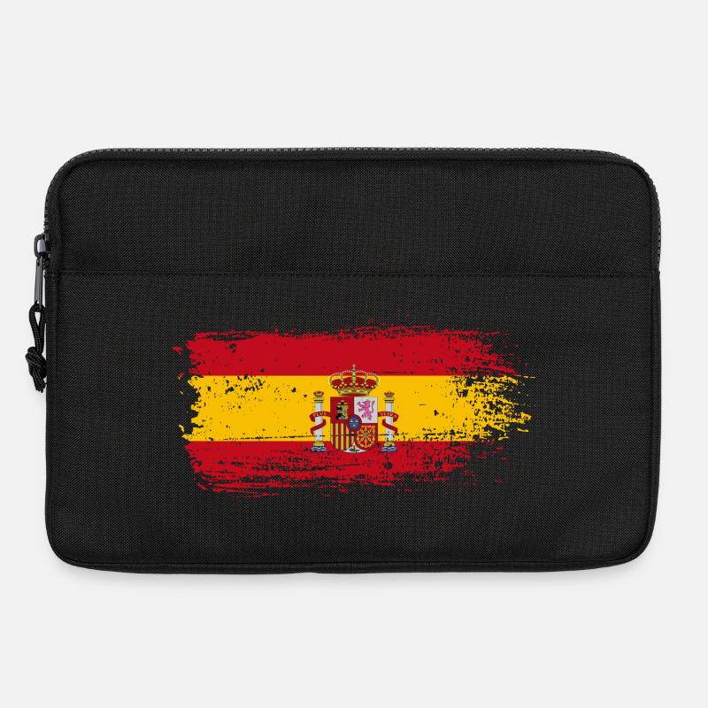 Wappen der spanischen Flagge Splash - Laptoptasche 13" - Schwarz