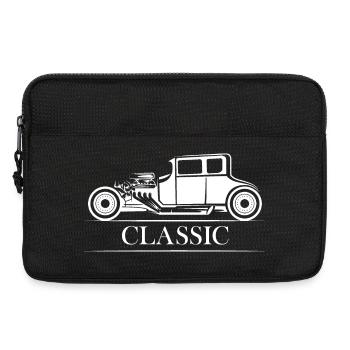 voitures classiques Hot Rod Symbol Oldtimer Logo icône - Sacoche pour ordinateur portable 13 pouces - noir - Devant