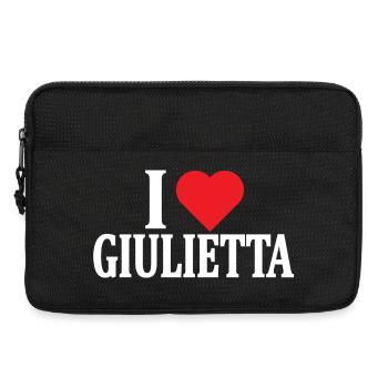 T-Shirt I love Juliet T-Shirt Geschenkidee - Laptoptasche 13" - Schwarz - Vorne