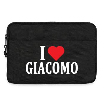 T-Shirt I love Giacomo T-Shirt Geschenkidee - Laptoptasche 13" - Schwarz - Vorne