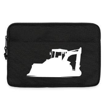 Opérateur d’excavatrice et d’équipement de construction Silhouette – - Sacoche pour ordinateur portable 13 pouces - noir - Devant