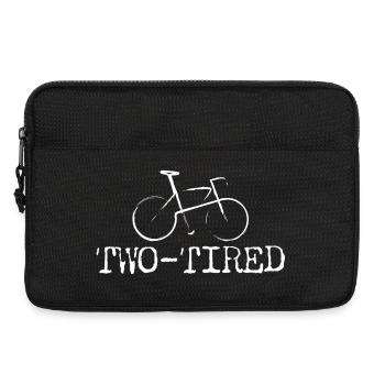 two tired bike fun gift idea bicycle - Laptop bag 13" - black - Front