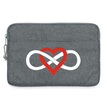Infinite Love (White) - Laptop bag 13" - heather grey - Front