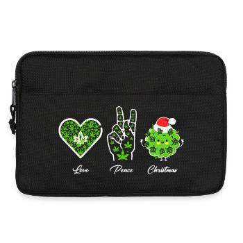 Amour, Paix et Bonheur / Joyeux Noël - Sacoche pour ordinateur portable 13 pouces - noir - Devant
