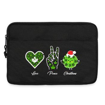 Love, Peace and Happiness / Merry Christmas - Laptoptasche 13" - Schwarz - Vorne