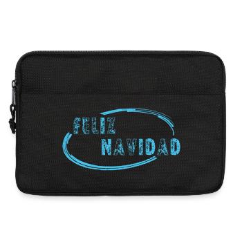 Feliz Navidad Typo with round Frame - Laptoptasche 13" - Schwarz - Vorne