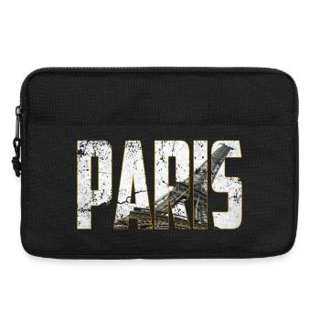 Paris en Lettres avec Tour Eiffel - Sacoche pour ordinateur portable 13 pouces - noir - Devant