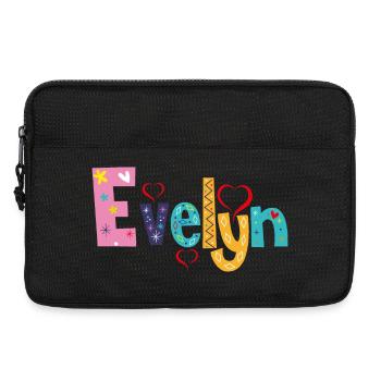 Personalized Evelyn Name - Laptop bag 13" - black - Front