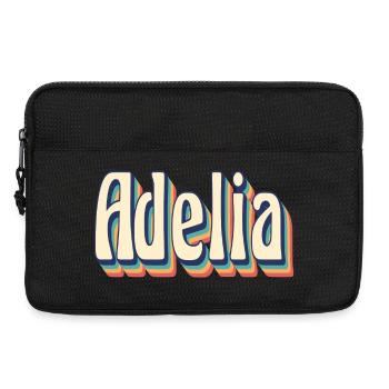 t-shirt Adelia t-shirt rétro idée cadeau vintage - Sacoche pour ordinateur portable 13 pouces - noir - Devant