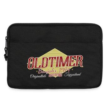 Jahrgang 1974 Oldtimer KFZ Mechaniker - Laptoptasche 13" - Schwarz - Vorne