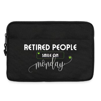 Retirees smiling on Monday retirement saying. - Laptop bag 13" - black - Front