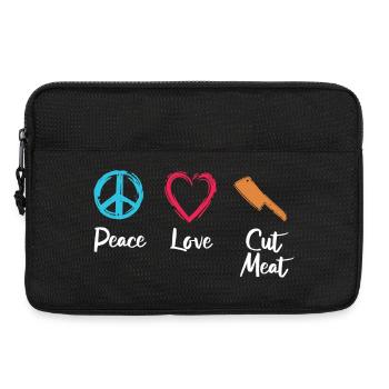Peace, Love, Cutting Flesh - Laptop bag 13" - black - Front