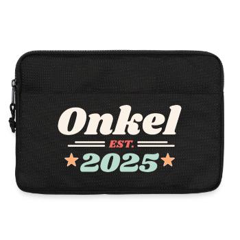 Onkel Est 2025 Ich werde Onkel Retro Style - Laptoptasche 13" - Schwarz - Vorne