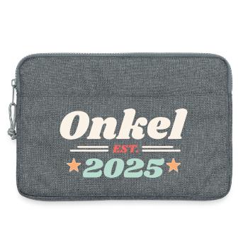 Onkel Est 2025 Ich werde Onkel Retro Style - Laptoptasche 13" - Grau meliert - Vorne