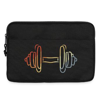 Croquis d’haltères de fitness - Sacoche pour ordinateur portable 13 pouces - noir - Devant