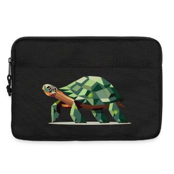 stilisierte Schildkröte im polygonalen Design - Laptoptasche 13" - Schwarz - Vorne