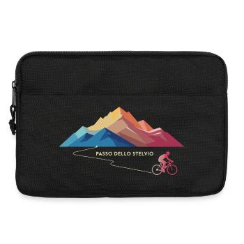 Montée cycliste du col du Stelvio - Sacoche pour ordinateur portable 13 pouces - noir - Devant