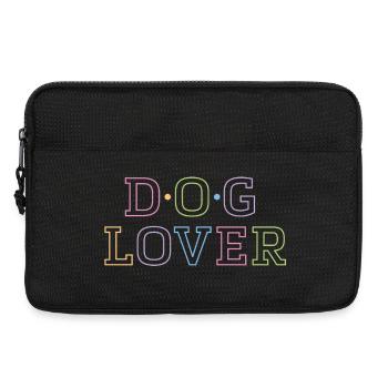 Amoureux des chiens coloré - Sacoche pour ordinateur portable 13 pouces - noir - Devant