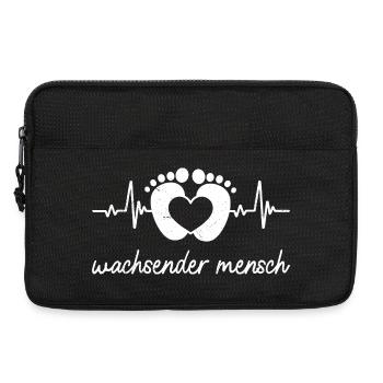 Femme enceinte GRANDISSANT HUMAIN Drôle - Sacoche pour ordinateur portable 13 pouces - noir - Devant