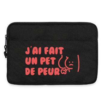 I Farted Out of Fear — Humorous Slogan - Laptop bag 13" - black - Front