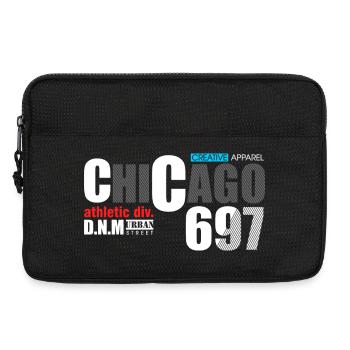 Design d’art de rue urbain de Chicago - Sacoche pour ordinateur portable 13 pouces - noir - Devant