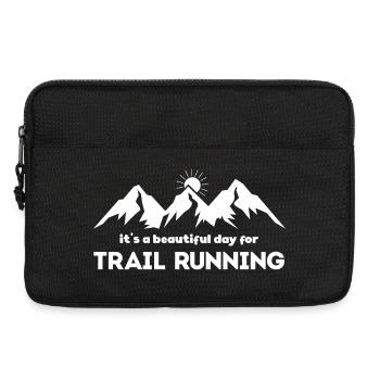 It's a Beautiful Day for Trail Running - Laptop bag 13" - black - Front