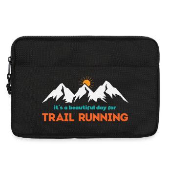 C’est une belle journée pour le trail running - Sacoche pour ordinateur portable 13 pouces - noir - Devant