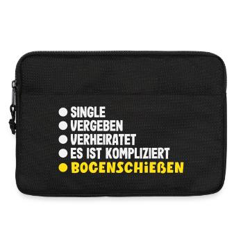 Ich gehe Bogenschießen - Laptoptasche 13" - Schwarz - Vorne
