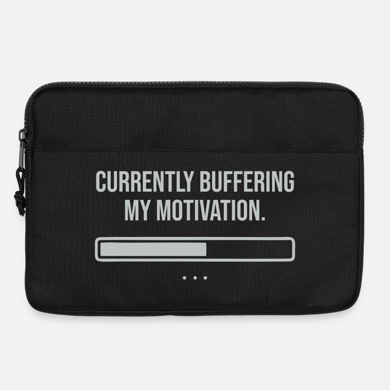 Currently buffering my motivation  - Laptoptasche 13" - Schwarz