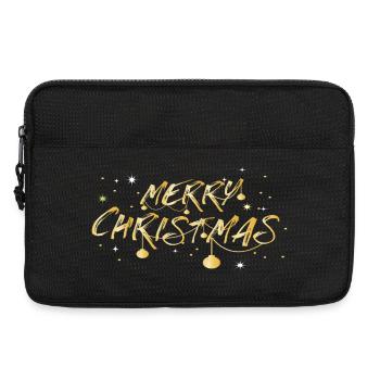 Police dorée Joyeux Noël - Sacoche pour ordinateur portable 13 pouces - noir - Devant