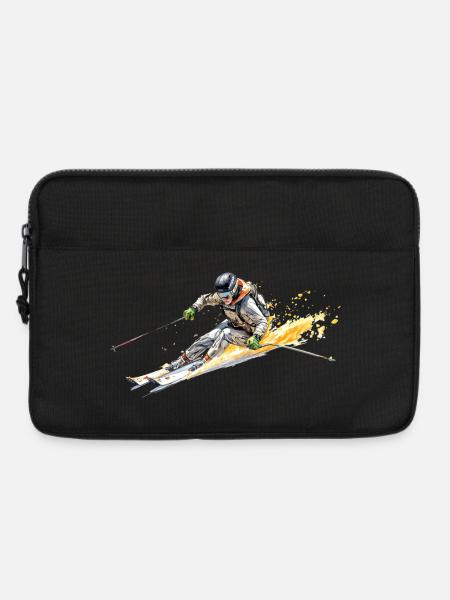 Skifahrer - Laptoptasche 13" - Schwarz