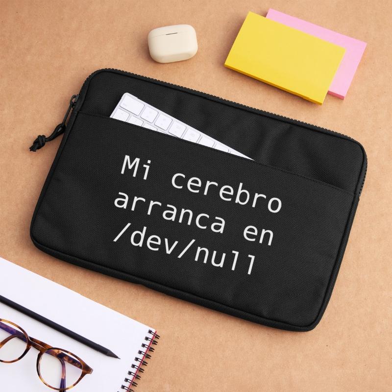 Mon cerveau commence dans /dev /null Sacoche pour ordinateur portable 13 pouces