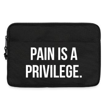 LA DOULEUR EST UN PRIVILÈGE. | Greyline Officiel - Sacoche pour ordinateur portable 13 pouces - noir - Devant